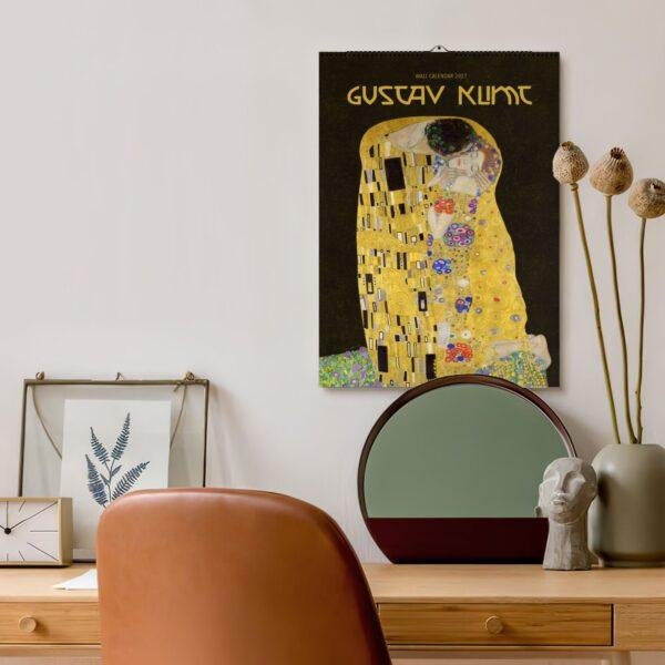 Gustav Klimt Wall Calendar - Austrian Artist, The Kiss, Creative Gift Ideas, Semi-Glossy Paper