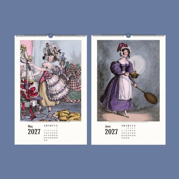 William Heath Wall Calendar – Political Caricature, Funny Satire Gift, Semi-Glossy Paper