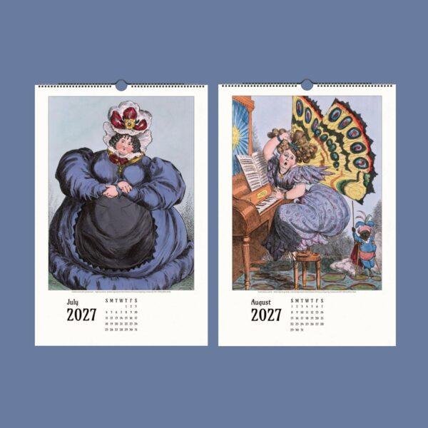 William Heath Wall Calendar – Political Caricature, Funny Satire Gift, Semi-Glossy Paper