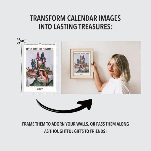 William Heath Wall Calendar – Political Caricature, Funny Satire Gift, Semi-Glossy Paper