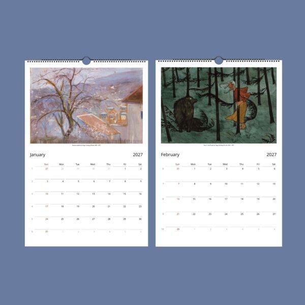 Hugo Simberg Wall Calendar – Finnish Folklore Art, Symbolism Painting, Semi-Glossy Paper