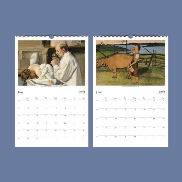 Hugo Simberg Wall Calendar – Finnish Folklore Art, Symbolism Painting, Semi-Glossy Paper