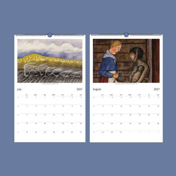 Hugo Simberg Wall Calendar – Finnish Folklore Art, Symbolism Painting, Semi-Glossy Paper