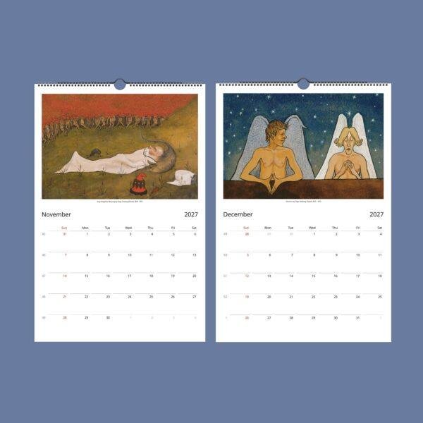 Hugo Simberg Wall Calendar – Finnish Folklore Art, Symbolism Painting, Semi-Glossy Paper