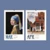 Johannes Vermeer Wall Calendar – Monthly Art Print, Dutch Golden Age, Genre Painting, Semi-Glossy Paper