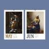 Johannes Vermeer Wall Calendar – Monthly Art Print, Dutch Golden Age, Genre Painting, Semi-Glossy Paper