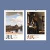 Johannes Vermeer Wall Calendar – Monthly Art Print, Dutch Golden Age, Genre Painting, Semi-Glossy Paper