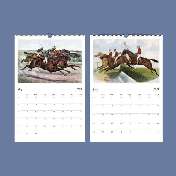 John Cameron Wall Calendar - Horse Racing Art, Equestrian Elegance, Semi-Glossy Paper