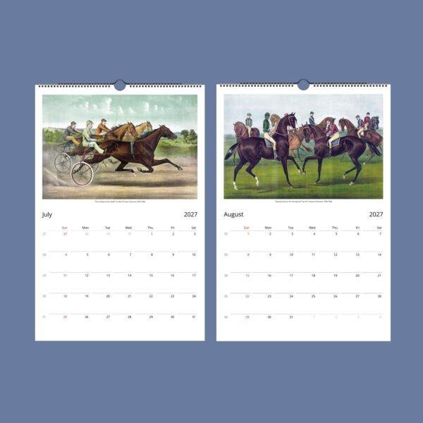 John Cameron Wall Calendar - Horse Racing Art, Equestrian Elegance, Semi-Glossy Paper