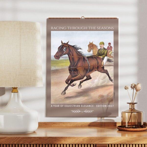 John Cameron Wall Calendar - Horse Racing Art, Equestrian Elegance, Semi-Glossy Paper