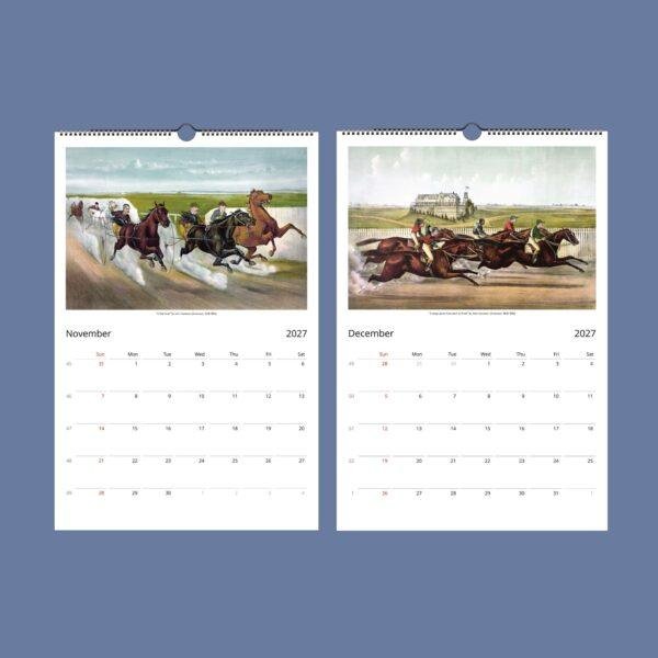 John Cameron Wall Calendar - Horse Racing Art, Equestrian Elegance, Semi-Glossy Paper