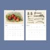 Victorian Garden Wall Calendar - Antique Fruit Art, Plant Lover Gift, Semi-Glossy Paper