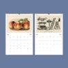 Victorian Garden Wall Calendar - Antique Fruit Art, Plant Lover Gift, Semi-Glossy Paper