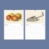 Victorian Garden Wall Calendar - Antique Fruit Art, Plant Lover Gift, Semi-Glossy Paper