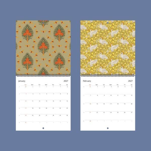Art Nouveau Wall Calendar: Bohemian Style, Maurice Pillard Verneuil, Semi-Glossy Paper