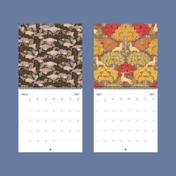 Art Nouveau Wall Calendar: Bohemian Style, Maurice Pillard Verneuil, Semi-Glossy Paper