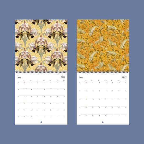 Art Nouveau Wall Calendar: Bohemian Style, Maurice Pillard Verneuil, Semi-Glossy Paper