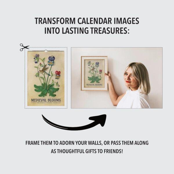 Renaissance Art Calendar – Claude de France, French Artist, Botanical Artwork, Semi-Glossy Paper