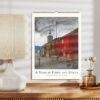 Scandinavian Art Wall Calendar - Nordic Design, Northern Lights, Watercolor Painting, Semi-Gloss Paper