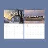 Scandinavian Art Wall Calendar - Nordic Design, Northern Lights, Watercolor Painting, Semi-Gloss Paper
