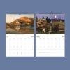 Scandinavian Art Wall Calendar - Nordic Design, Northern Lights, Watercolor Painting, Semi-Gloss Paper