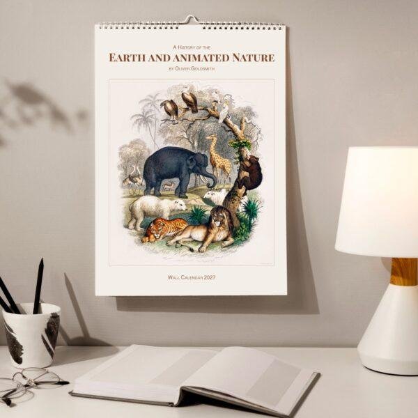 Oliver Goldsmith Wall Calendar – Georgian Decor, Nature Illustration, Semi-Glossy Paper