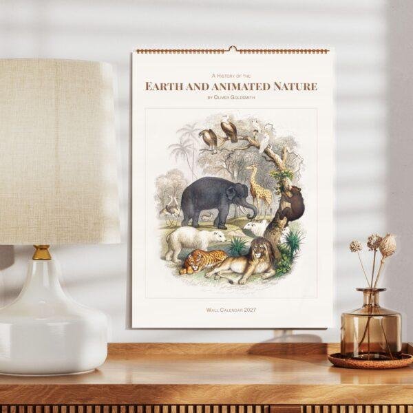Oliver Goldsmith Wall Calendar – Georgian Decor, Nature Illustration, Semi-Glossy Paper