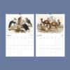 Oliver Goldsmith Wall Calendar – Georgian Decor, Nature Illustration, Semi-Glossy Paper