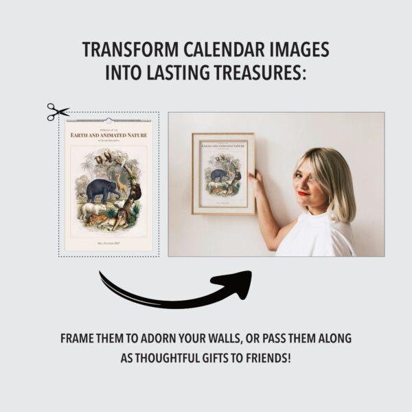 Oliver Goldsmith Wall Calendar – Georgian Decor, Nature Illustration, Semi-Glossy Paper
