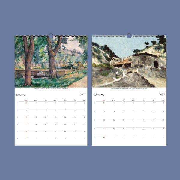 Paul Cézanne Wall Calendar - French Artist, Post-Impressionist, Semi-glossy silk paper