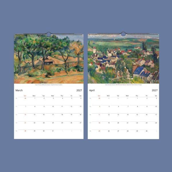 Paul Cézanne Wall Calendar - French Artist, Post-Impressionist, Semi-glossy silk paper