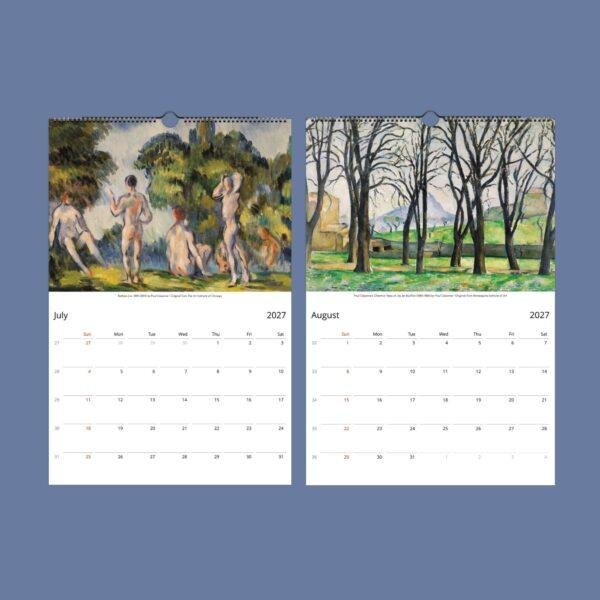 Paul Cézanne Wall Calendar - French Artist, Post-Impressionist, Semi-glossy silk paper