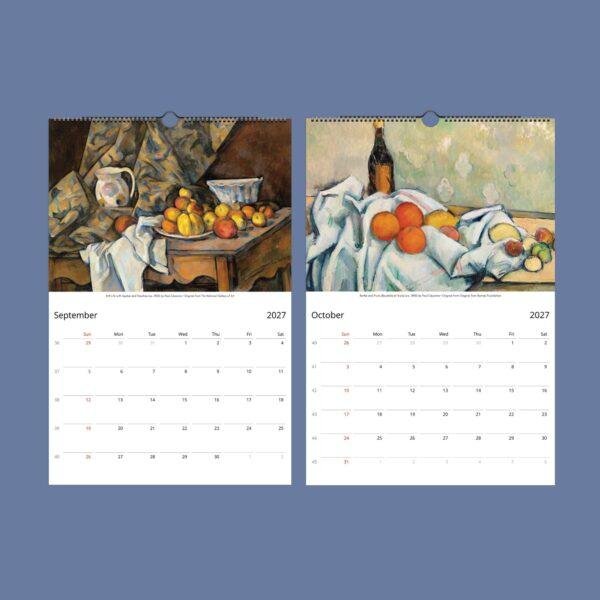 Paul Cézanne Wall Calendar - French Artist, Post-Impressionist, Semi-glossy silk paper