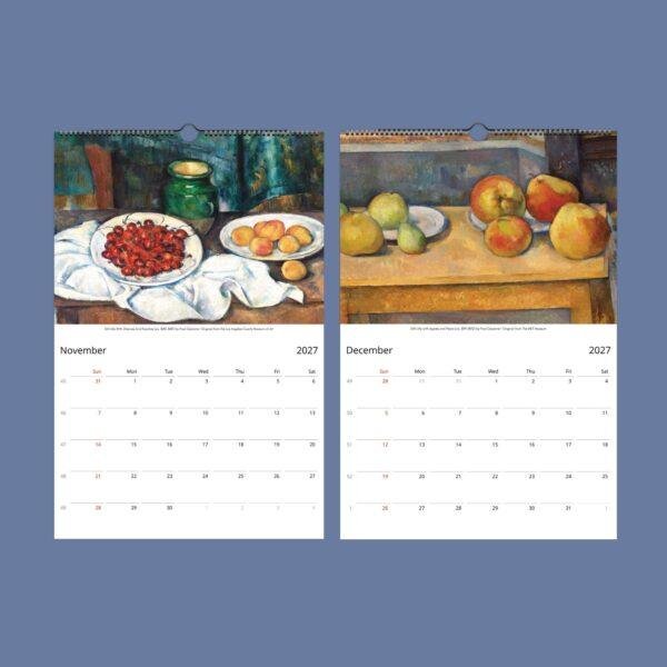 Paul Cézanne Wall Calendar - French Artist, Post-Impressionist, Semi-glossy silk paper