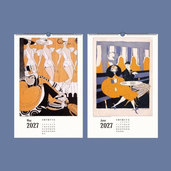 Ralph Barton Wall Calendar – Caricature Drawing, Political Satire, Cartoon Humor Art, Semi-Glossy Paper