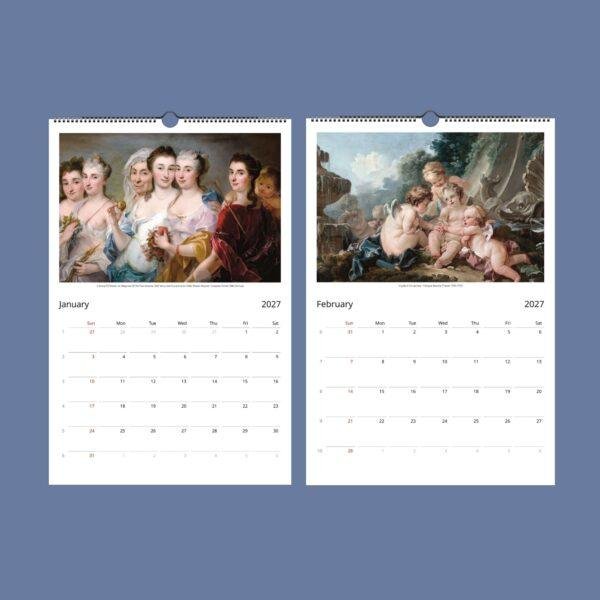 Renaissance Art Wall Calendar - Renaissance Artwork, Greek Mythology, Semi-Glossy Paper