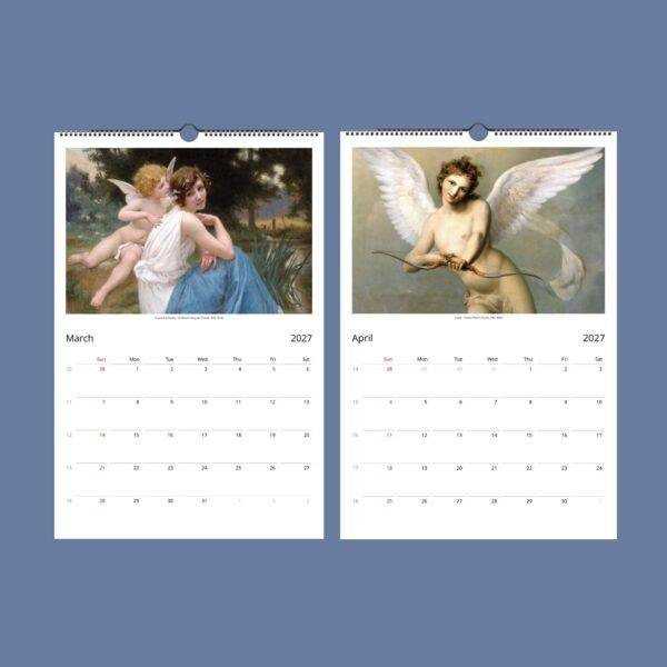 Renaissance Art Wall Calendar - Renaissance Artwork, Greek Mythology, Semi-Glossy Paper
