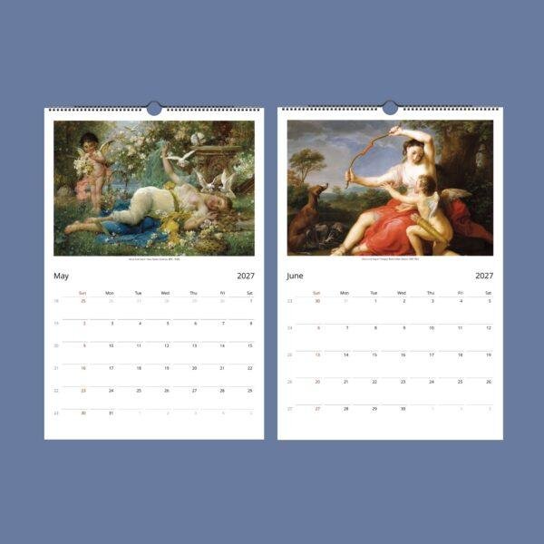 Renaissance Art Wall Calendar - Renaissance Artwork, Greek Mythology, Semi-Glossy Paper