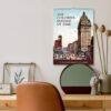 Detroit Postcards Wall Calendar — Motor City Decor, Retro Colorized, Semi‑Glossy Paper