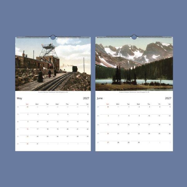 Detroit Postcards Wall Calendar — Motor City Decor, Retro Colorized, Semi‑Glossy Paper