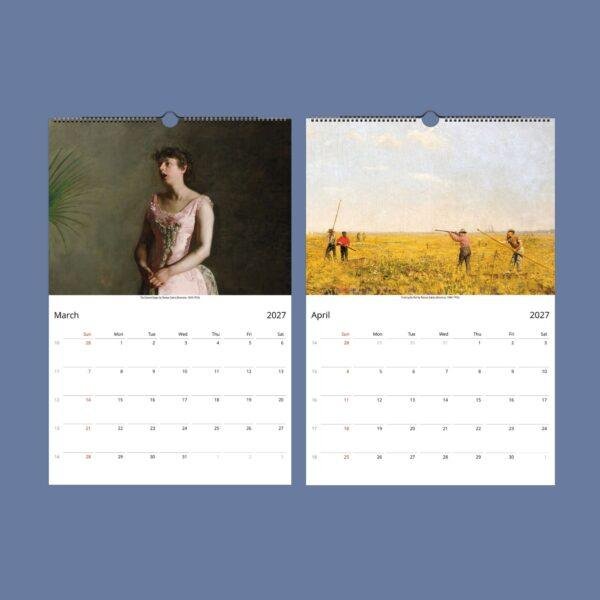 Thomas Eakins Wall Calendar – American Realist Art, Portrait Painting, Semi-Glossy Paper