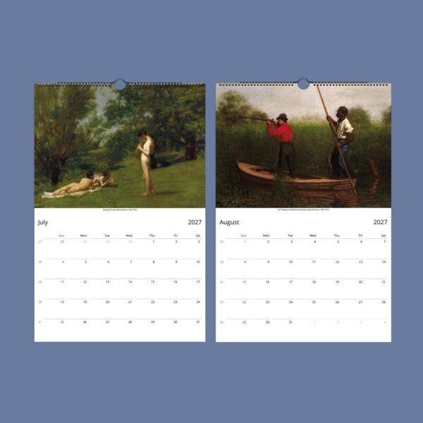 Thomas Eakins Wall Calendar – American Realist Art, Portrait Painting, Semi-Glossy Paper