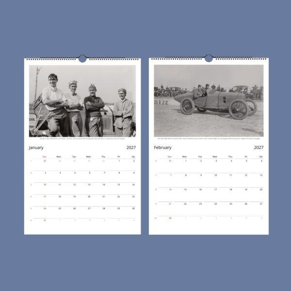 Vintage Race Car Wall Calendar – Historic Motorsport, Petrolhead Gift, Semi-Glossy Paper