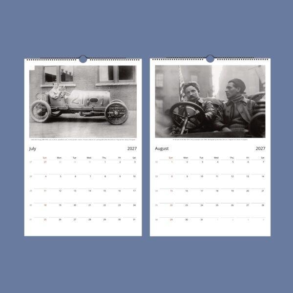 Vintage Race Car Wall Calendar – Historic Motorsport, Petrolhead Gift, Semi-Glossy Paper