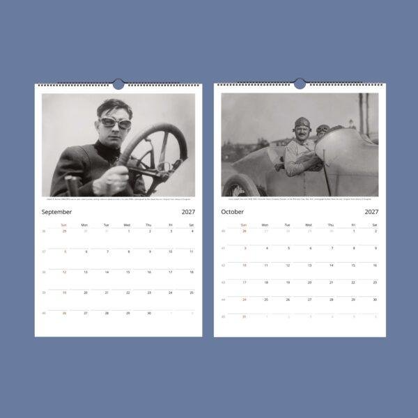 Vintage Race Car Wall Calendar – Historic Motorsport, Petrolhead Gift, Semi-Glossy Paper
