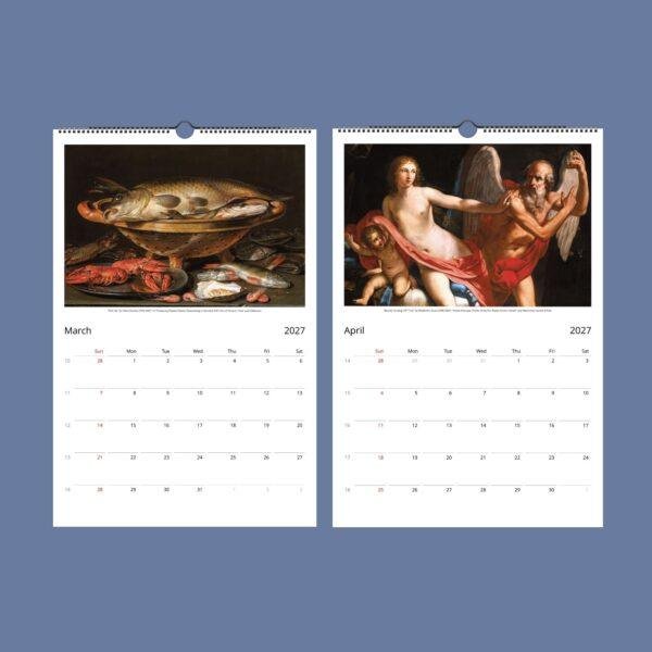 Renaissance Women Artists Calendar – Dark Academia Art Gift, Semi-Glossy Paper