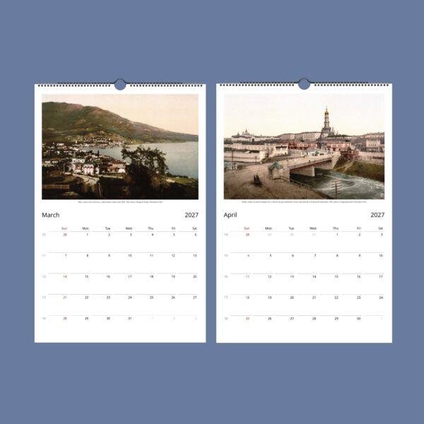 Ukraine Wall Calendar – Vintage Postcards, Slavic Folklore Art, Semi-Glossy Paper