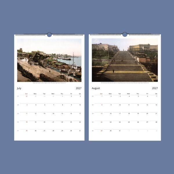 Ukraine Wall Calendar – Vintage Postcards, Slavic Folklore Art, Semi-Glossy Paper