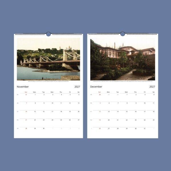 Ukraine Wall Calendar – Vintage Postcards, Slavic Folklore Art, Semi-Glossy Paper