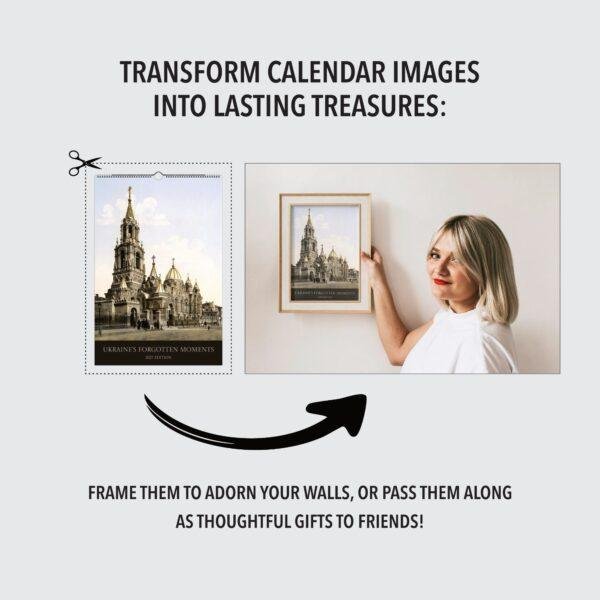 Ukraine Wall Calendar – Vintage Postcards, Slavic Folklore Art, Semi-Glossy Paper